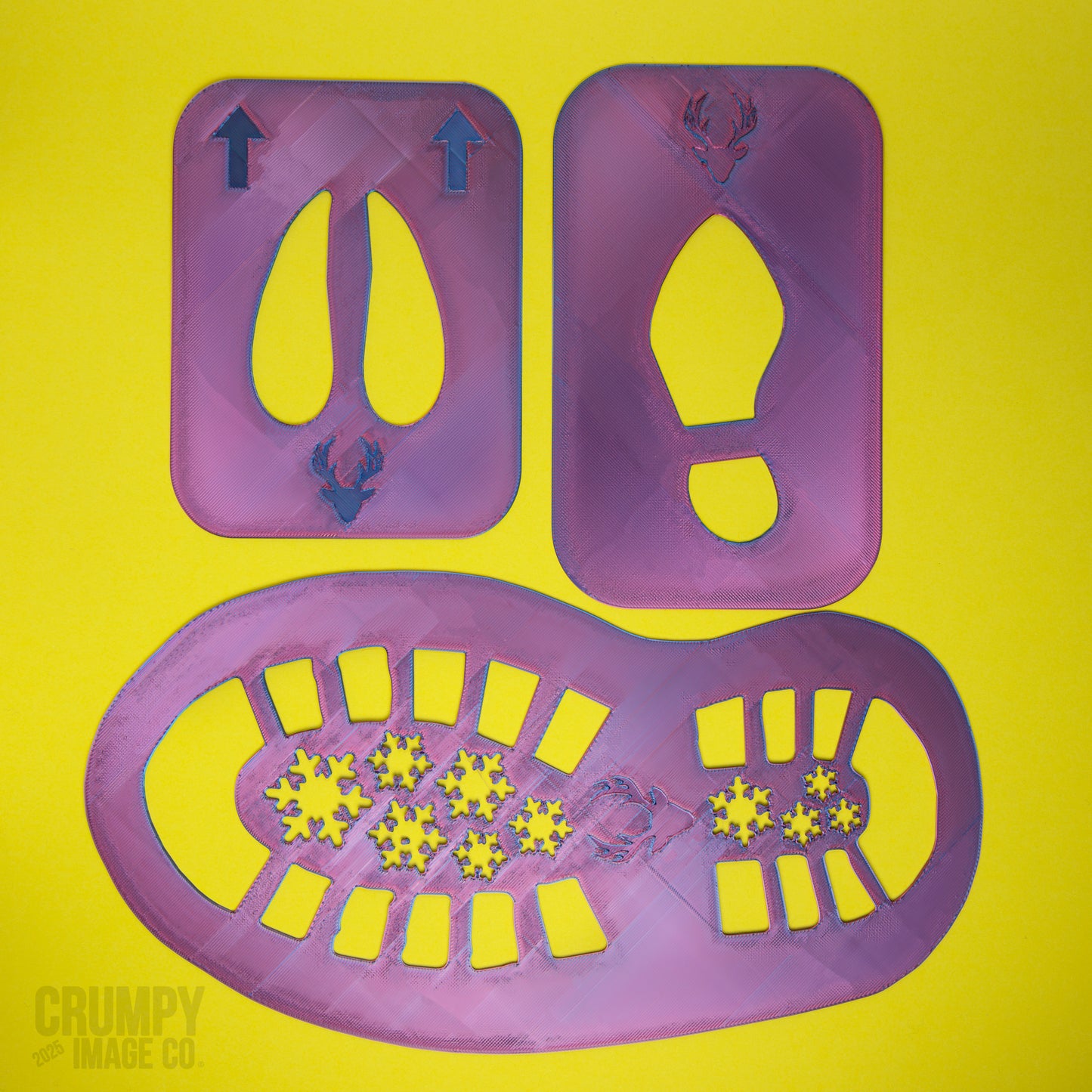 Santa, Elf & Reindeer Footprint Stencil Set