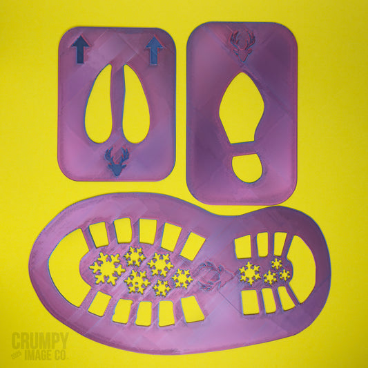 Santa, Elf & Reindeer Footprint Stencil Set