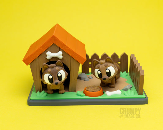 German Shepherd & Mini Backyard Playset