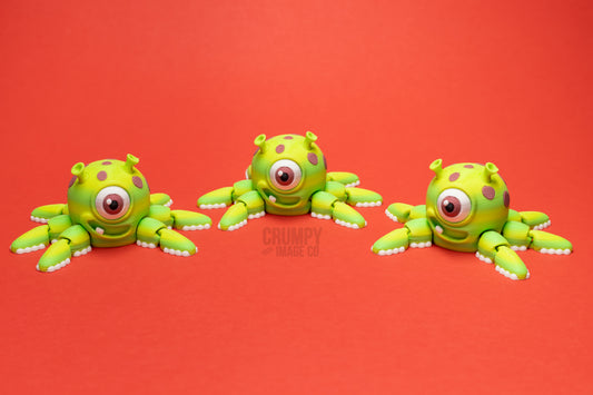 Flexi Alien Squid Spinning pencil topper