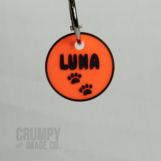 Personalised Dog Collar ID Tag (ROUND)