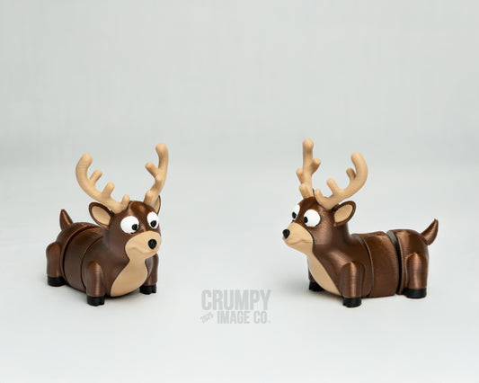 Santa's Reindeer Posable Ornaments
