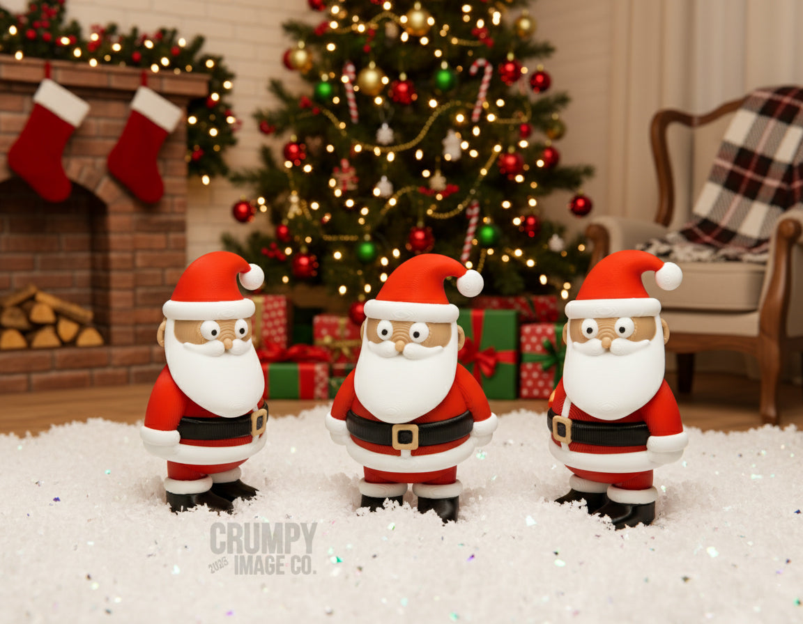 Cute Posable Santa Ornaments